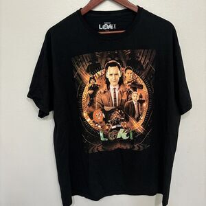 MARVEL Studios Loki Season 1 Poster Graphic T-Shirt Men's XL Black Crew Neck